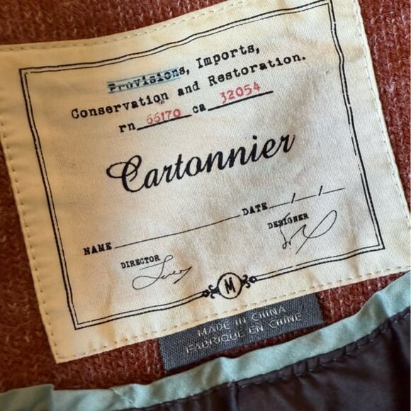 Cartonnier Anthropologie Rust Wool Blend Blazer Jacket Size M - Picture 8 of 9